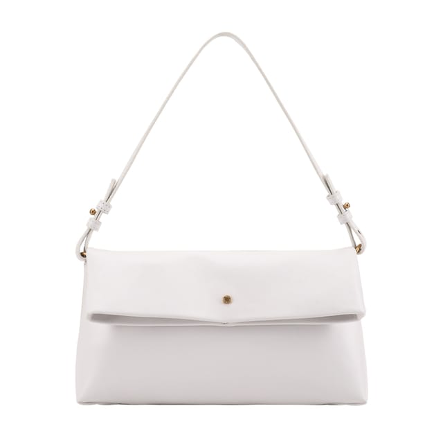 Paul Costelloe Paul Costelloe Women's Theodora Leather Shoulder Bag in Off-White - 2