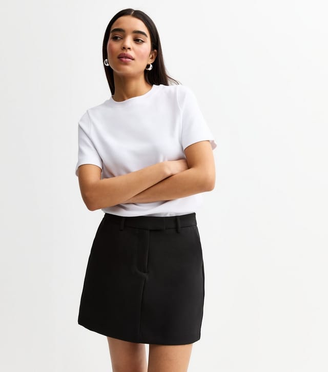 New Look Women's Black High Waisted A-Line Mini Skirt New Look - 2