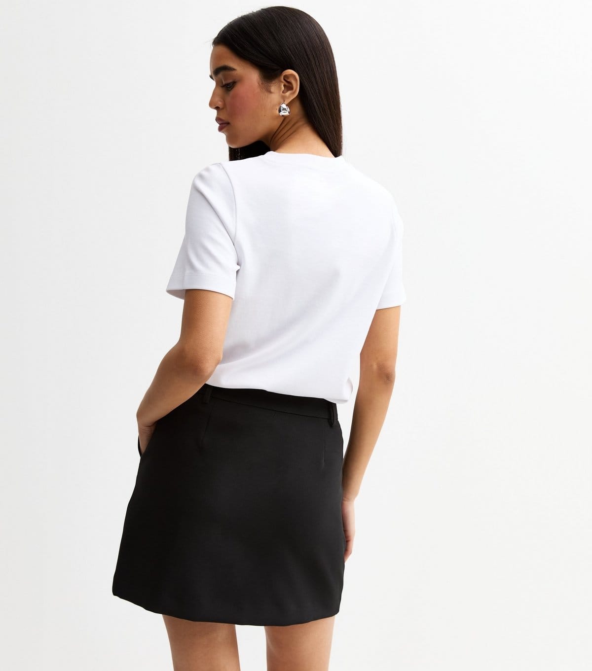 New Look Women's Black High Waisted A-Line Mini Skirt New Look - 4