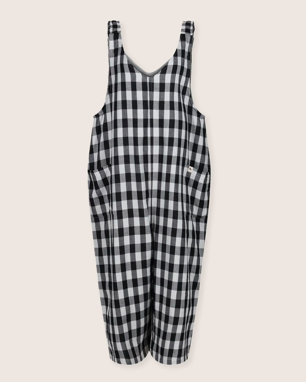 Turtledove London Turtledove London Women's Grace Multicolour Check Print Reversible Wide Leg Jumpsuit - 4