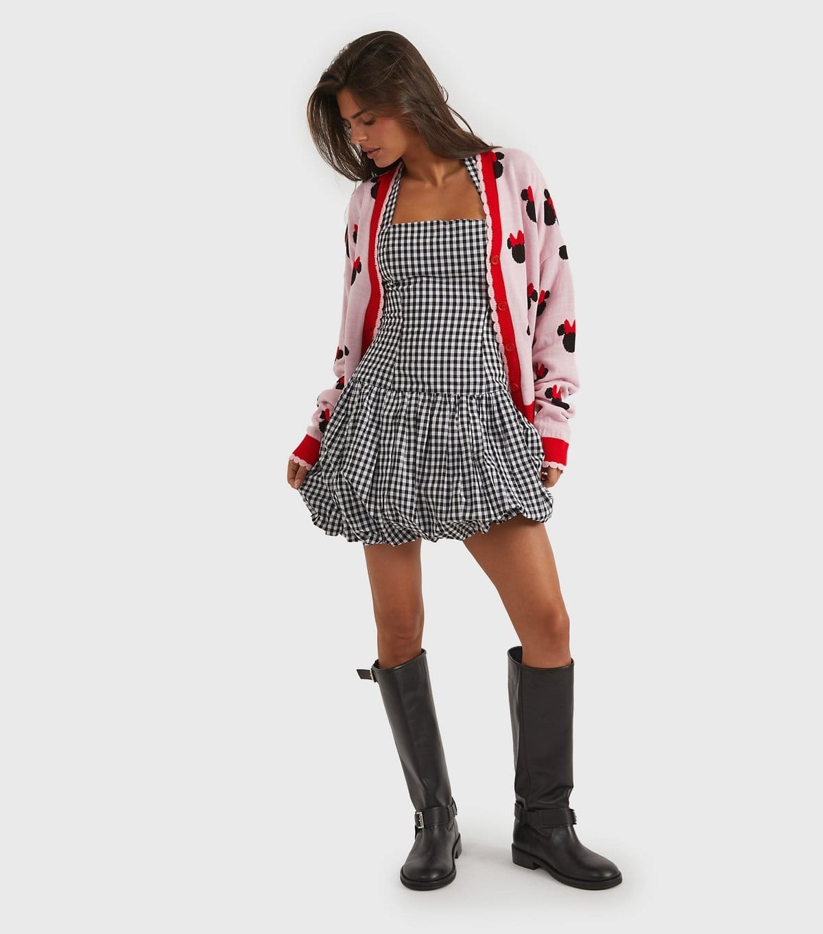 Skinnydip Women's Pink Minnie Mouse Patterned Cardigan Skinnydip New Look - 4