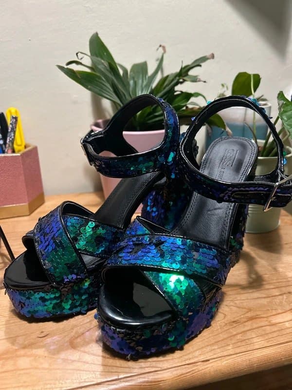 ASOS ASOS sequin block heels