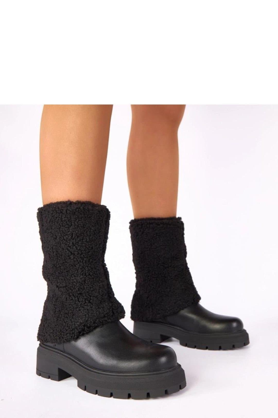 Love Lace Love Lace Black Darlene Ankle Boots With Rolled Upper For Autumn