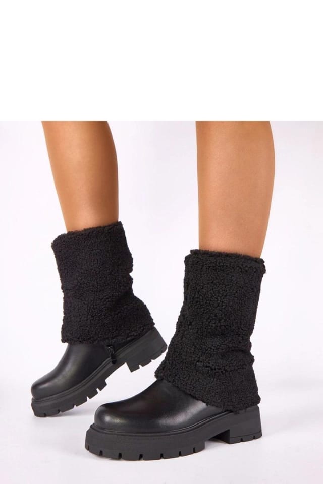 Love Lace Love Lace Women's Darlene Ankle Boots with Rolled Upper for Autumn Winter in Black - 2