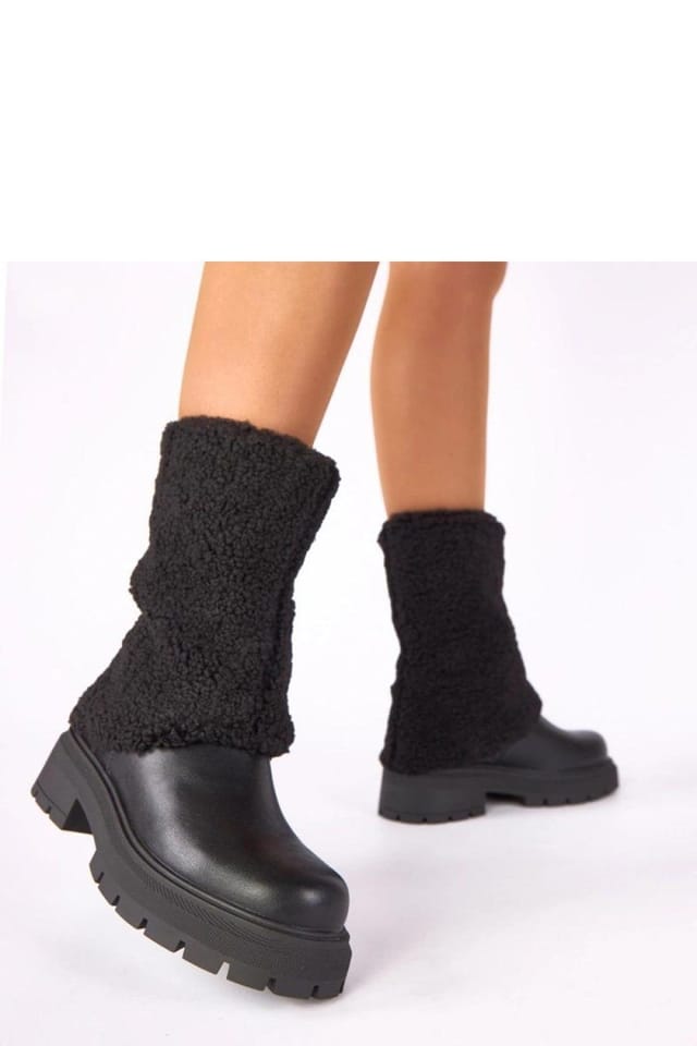 Love Lace Love Lace Women's Darlene Ankle Boots with Rolled Upper for Autumn Winter in Black - 3