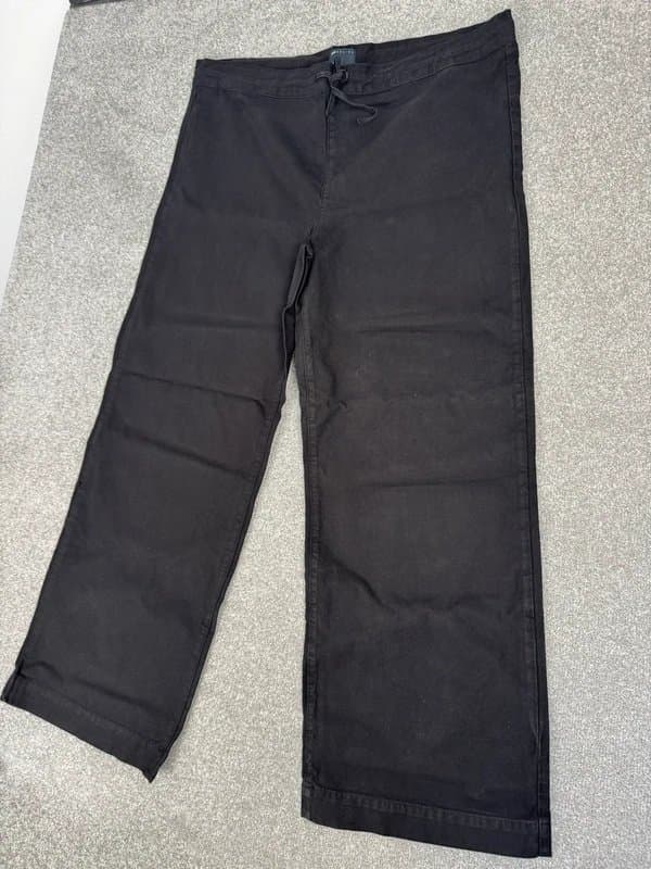 ASOS Brand New ASOS Design Black Wide Leg Relax Drawstring Trousers | Size M | RRP: £45
