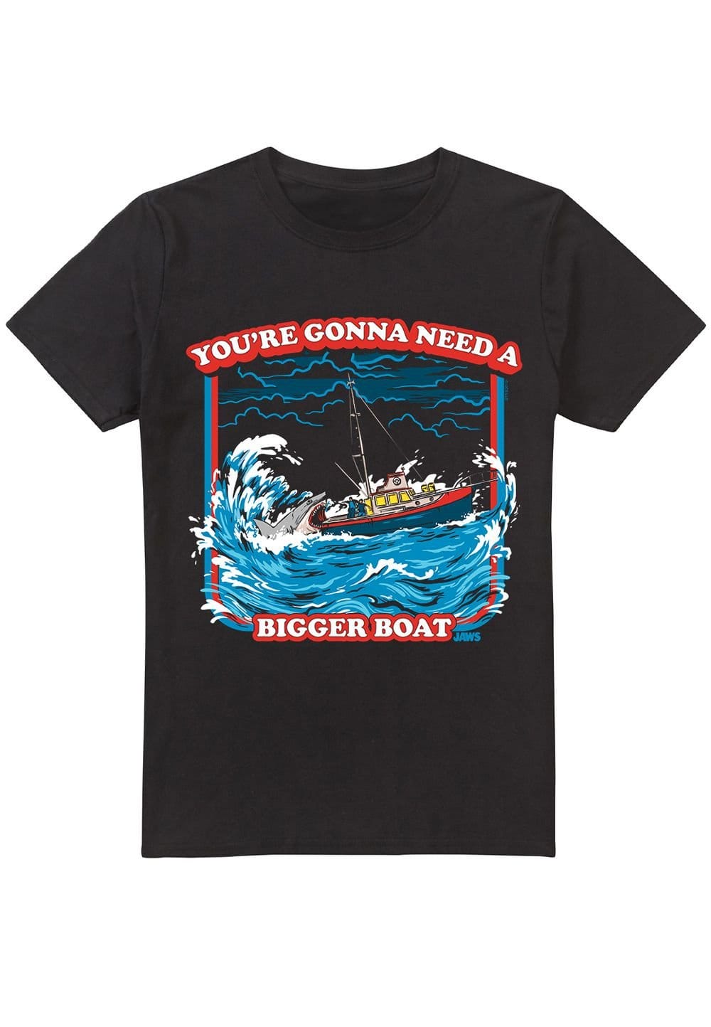 Universal Universal Men's Jaws Bigger Boat Retro T-Shirt, Black - 4