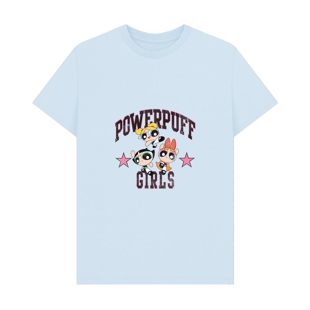 Powerpuff Girls Powerpuff Girls Men's Logo T-Shirt in Light Blue - 2