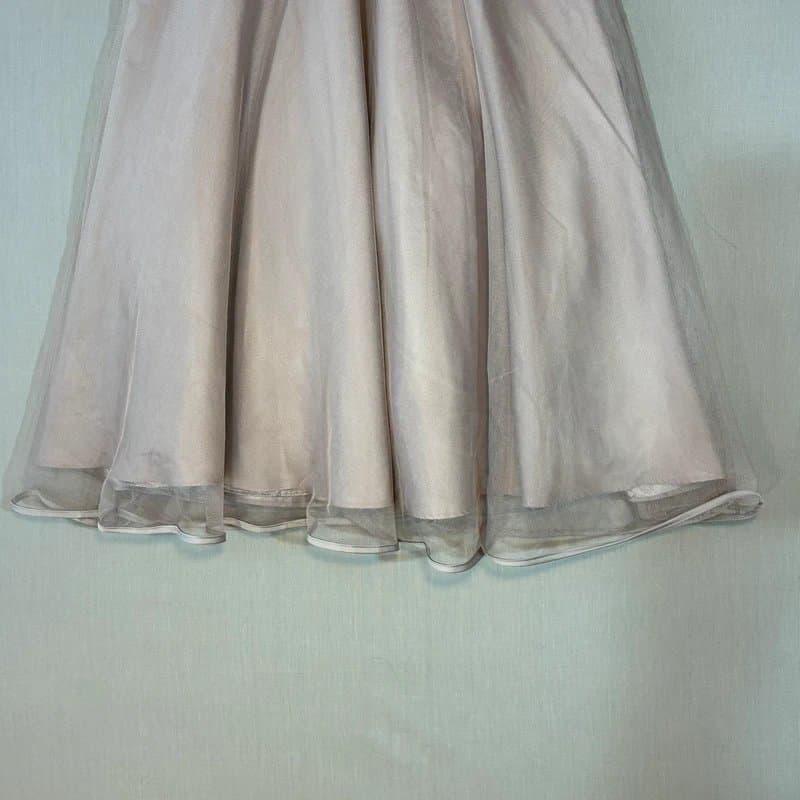 Monsoon Monsoon Blush Pink Satin & Tulle Prom Dress Occasion Wedding Guest UK 10