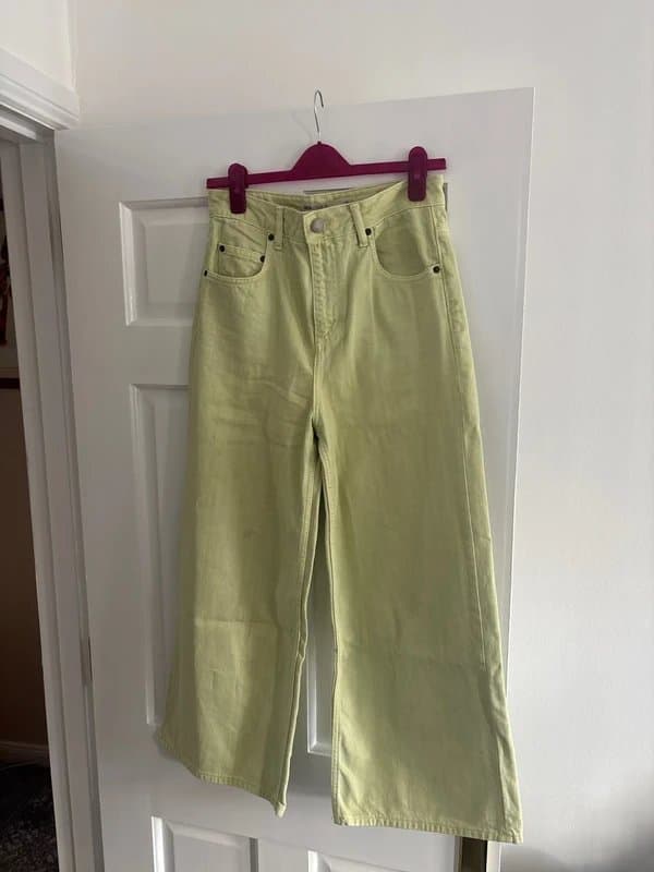ASOS Design Lime Green wide leg Jeans