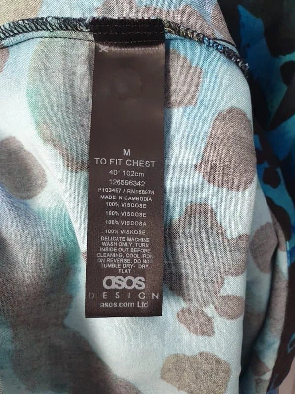 ASOS Design ASOS mens leopard camouflage button up summer shirt