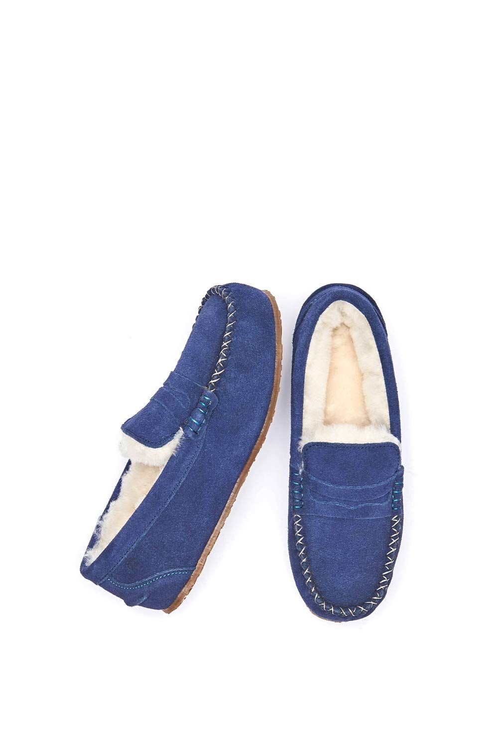 Moshulu Moshulu Women's 'Jocund' Suede Moccasin Slippers in Indigo - 2
