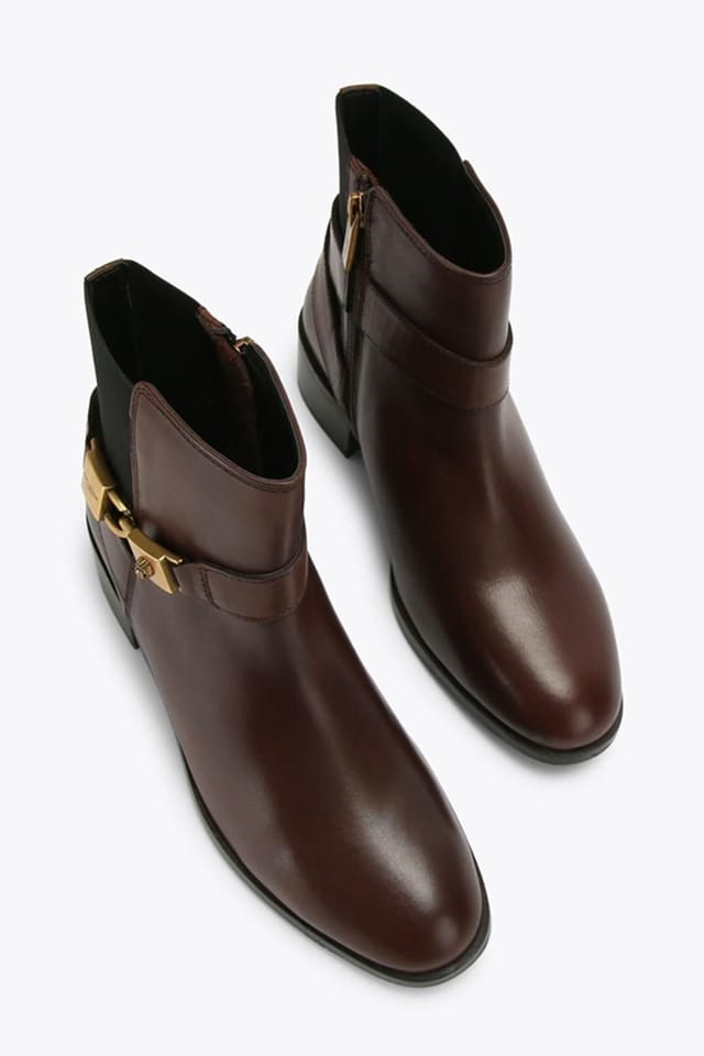 Kurt Geiger London Kurt Geiger London Women's 'Kingsley Block Heel Boot' Leather Boots in Brown - 2