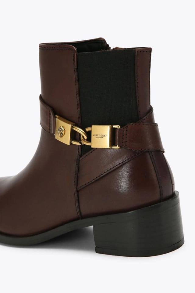 Kurt Geiger London Kurt Geiger London Women's 'Kingsley Block Heel Boot' Leather Boots in Brown - 3