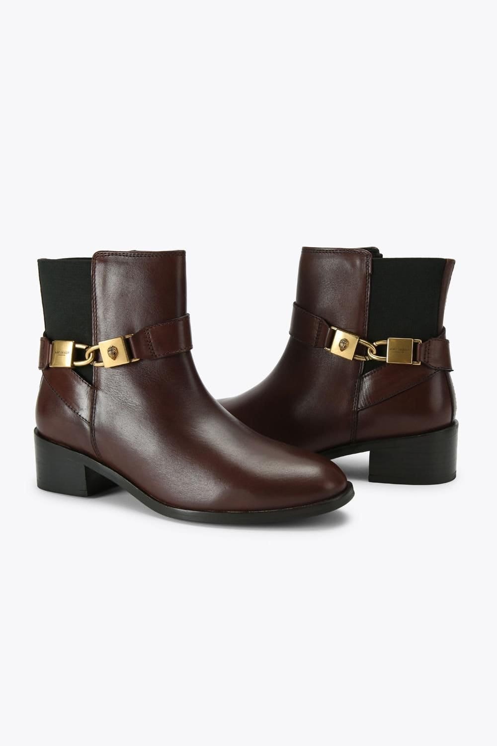Kurt Geiger London Kurt Geiger London Women's 'Kingsley Block Heel Boot' Leather Boots in Brown - 4