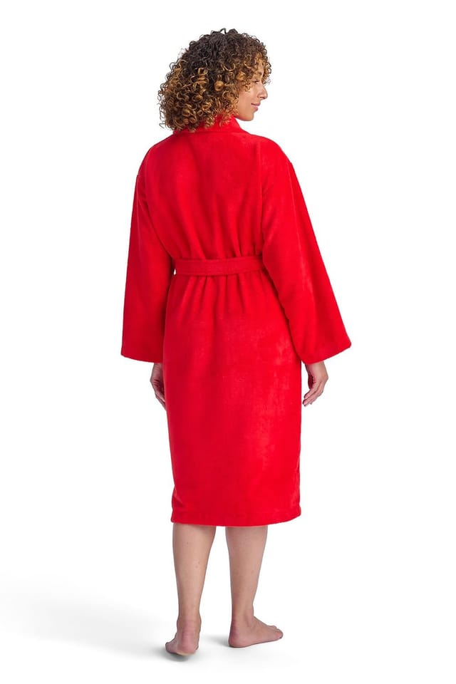 Christy CHRISTY Women's 'Supersoft Cosy' Microvelour Bath Robe in Red - 2