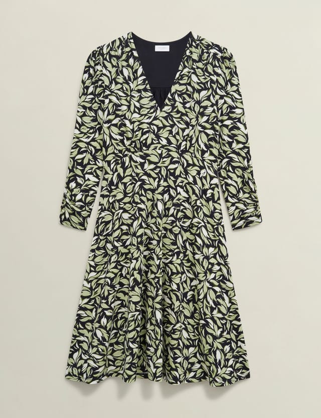 Hobbs London Hobbs London Women's Elosie V-Neck Jersey Dress in Dark Navy - 2