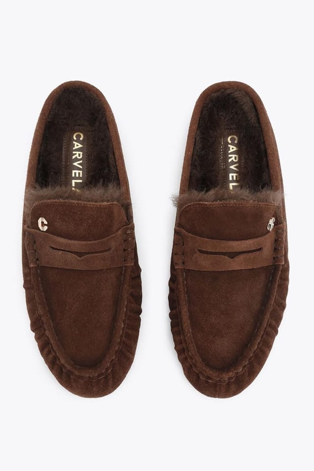Carvela Carvela Women's 'Marigold Fur Mule' Suede Flats in Brown - 2