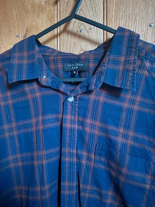 New Look Checkered Long Sleeve Shirt XL