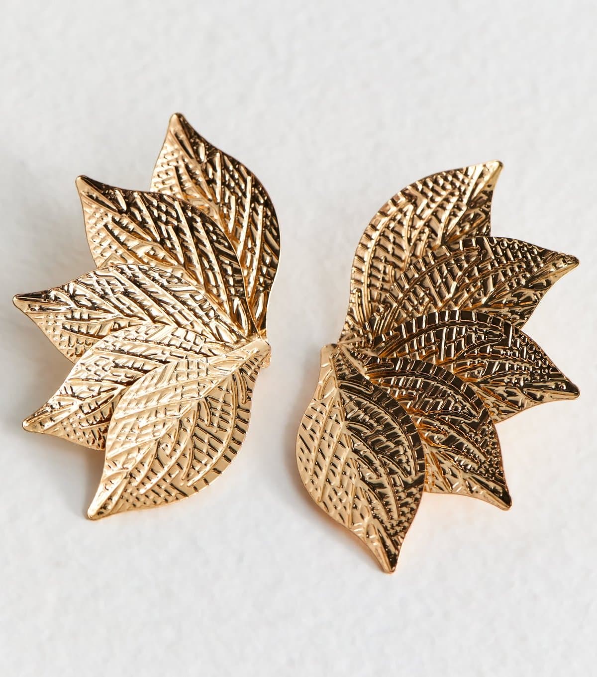 New Look Gold Tone Petal Stud Earrings New Look