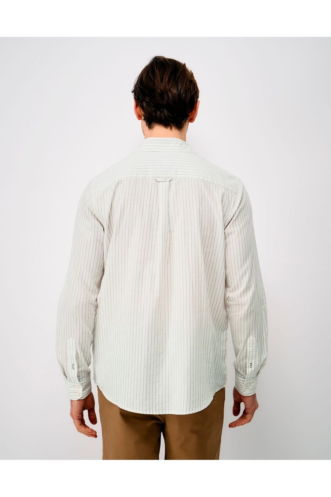 Crew Clothing Crew Clothing Men's Newport Stripe Shirt Broadcloth Ecru - 4