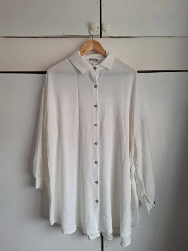 Made In Italy Made in Italy off white summer shirt size uk 20 22 24 - 1