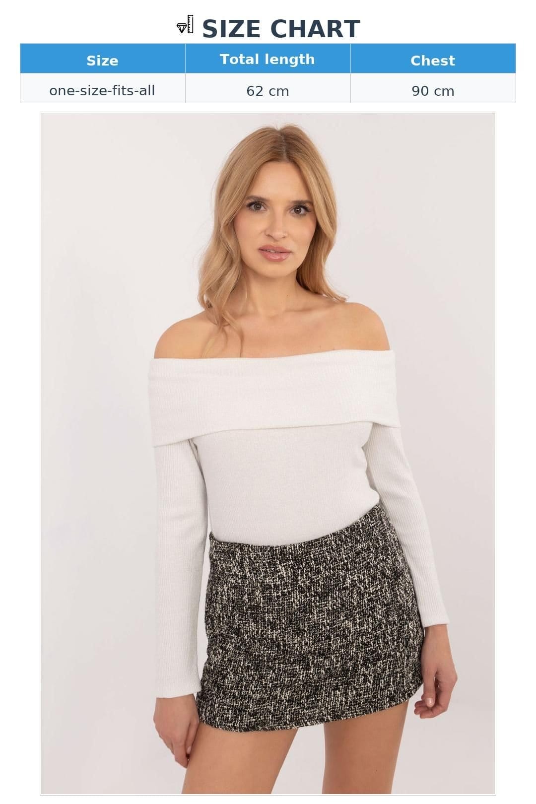 Love Lace Love Lace Women's Elegant Viscose Elastane Boat Neck Sweater in White - 4