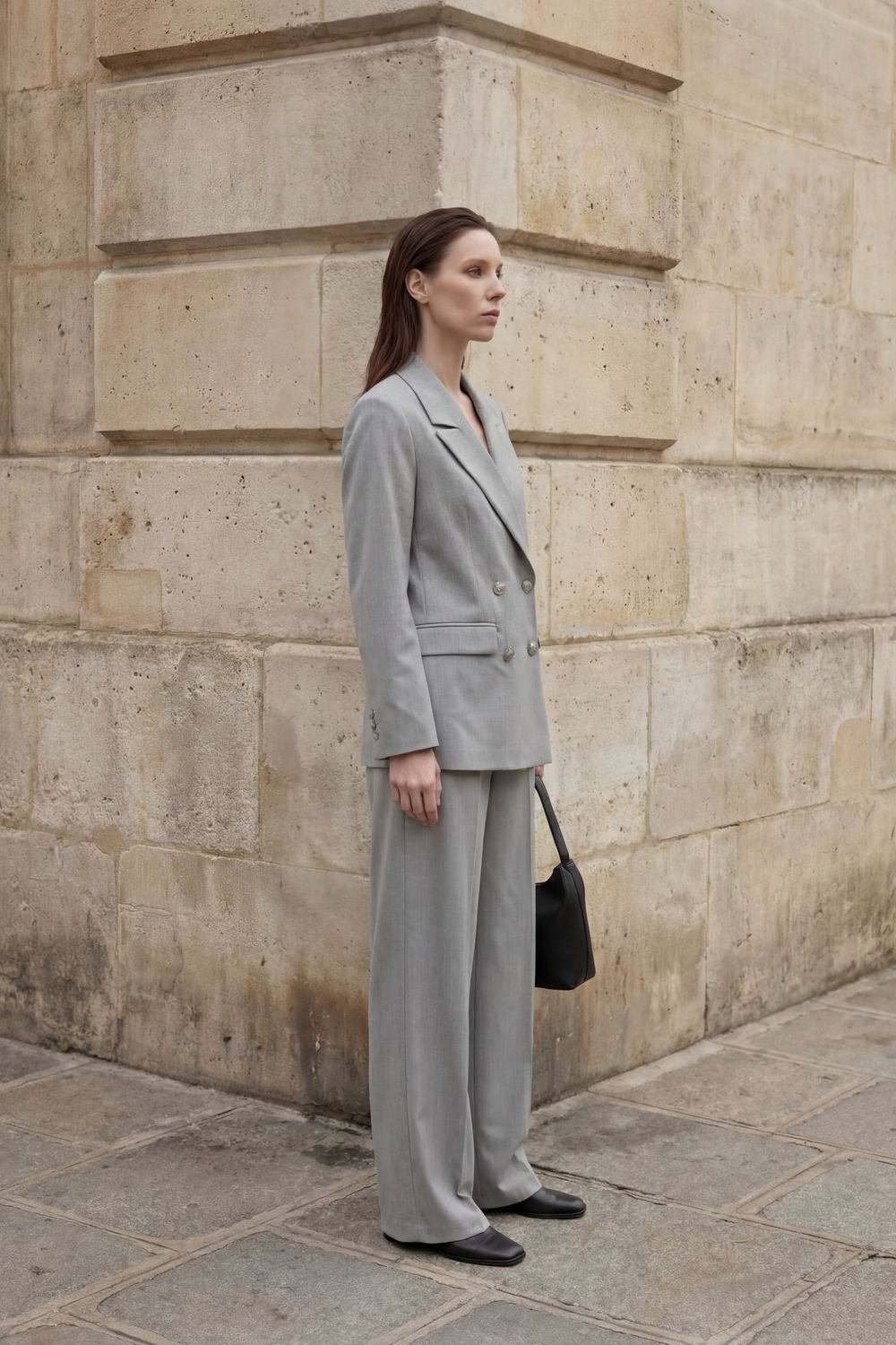 MyFashion MyFashion Women's Buttoned Blazer Jacket in Grey - 2