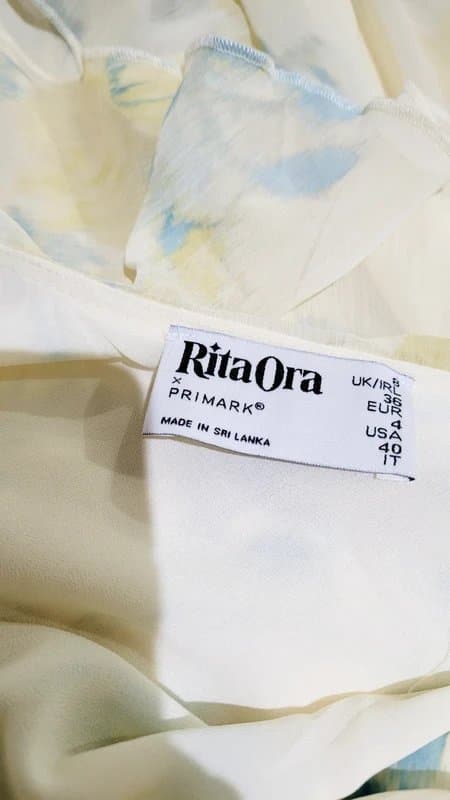Rita Ora Rita Ora frill lemon cream maxi summer holiday Dress, Size 8 –  Casual/Party/Summer