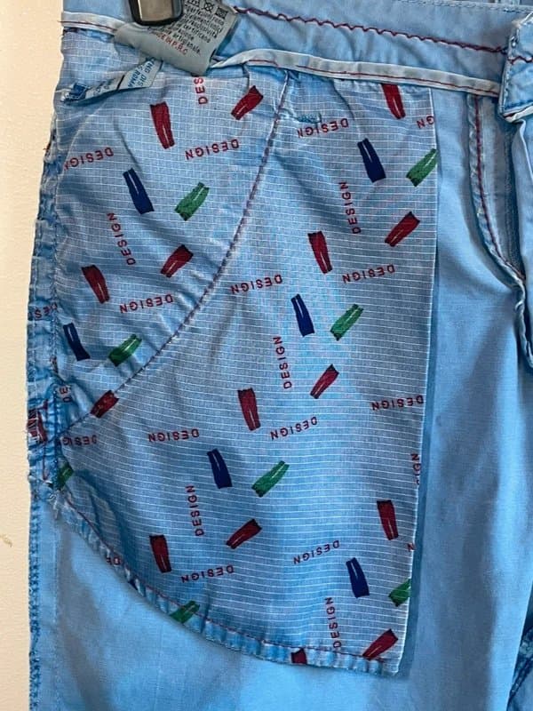 Ross Kemp Ross Kemp (From An Artist) Italian Design Blue Shorts - Size 34/38W