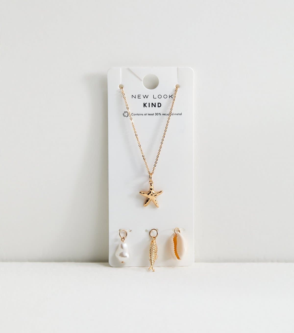 New Look New Look Gold Tone Starfish Coastal Charm Necklace