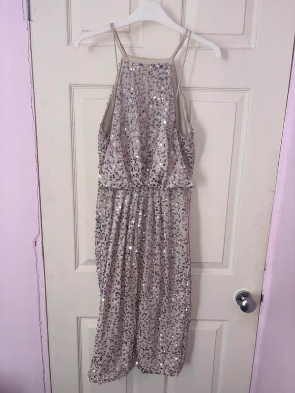 ASOS Design Asos Design Sequin Embellished Halterneck Gown Size 12