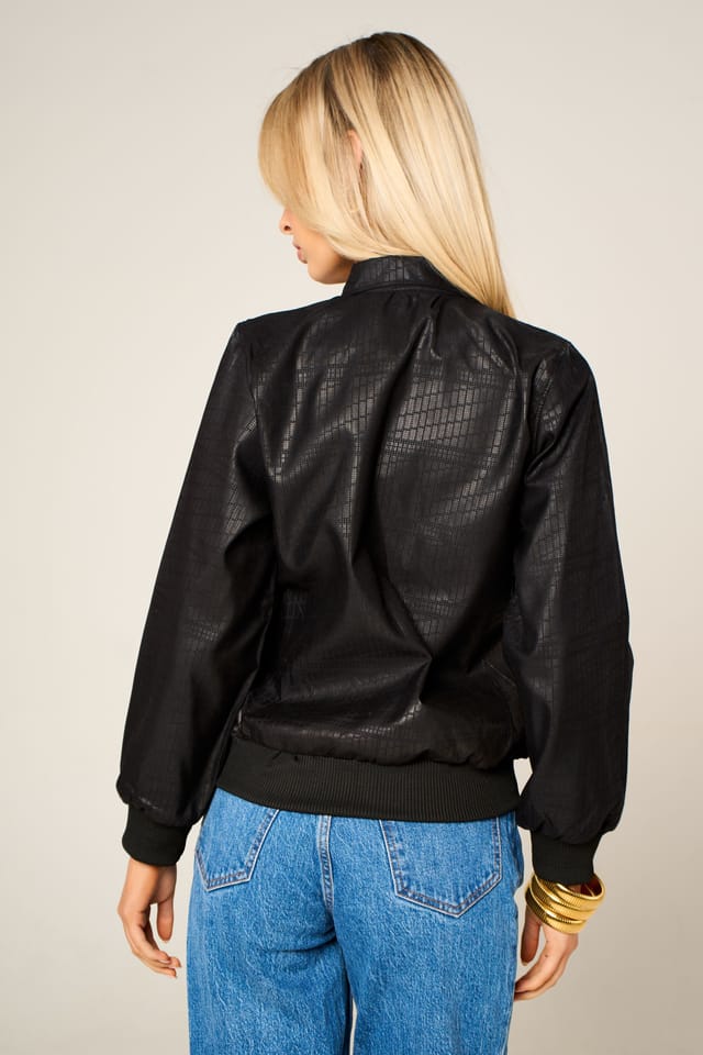 Dals Hart Dals Hart Women's Black Utility Jacket with Ribbed Cuffs - 3