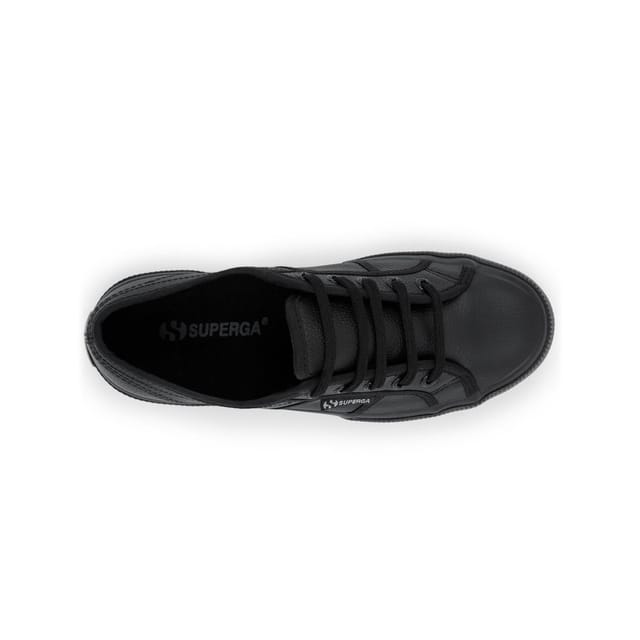 Superga Superga Men's 2750 Efglu Leather Trainers in Black - 3