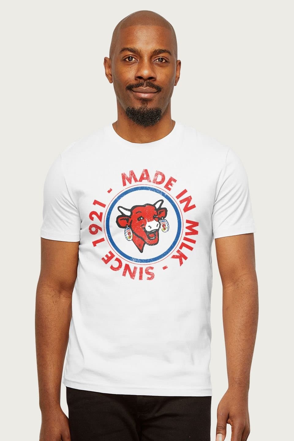 The Laughing Cow The Laughing Cow Men's Since 1921 T-Shirt in White