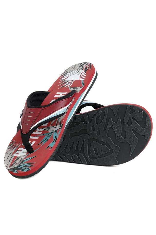 Weird Fish Weird Fish Men's Lexington Printed Flip Flops in Orange - 3