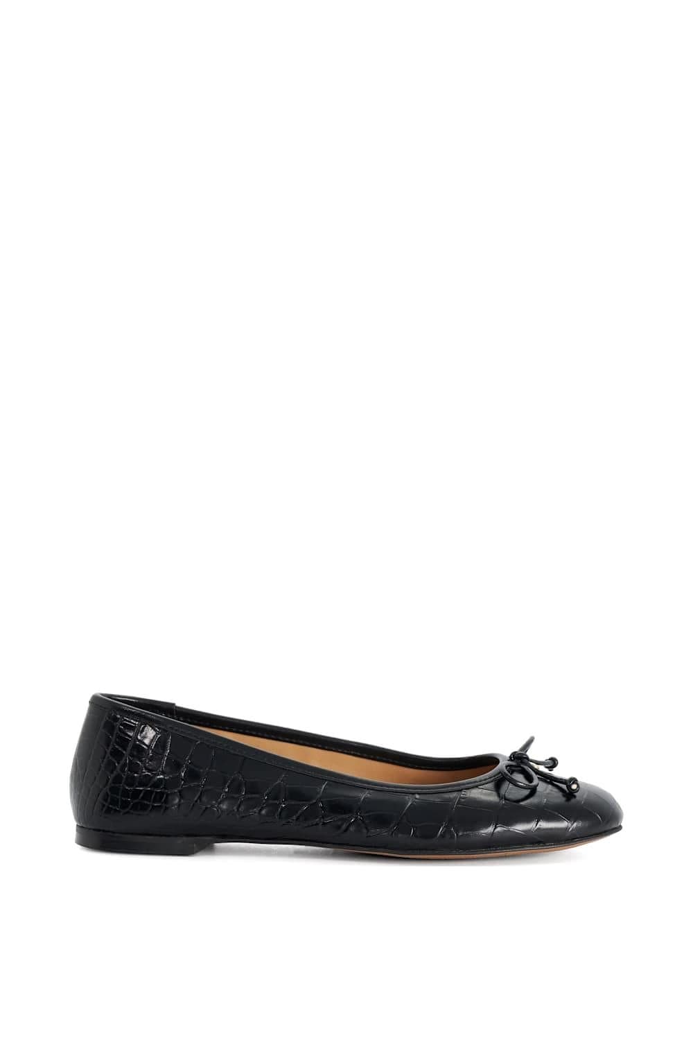 Dune London Dune London Women's Wide Fit 'Helenne' Ballet Pumps in Black