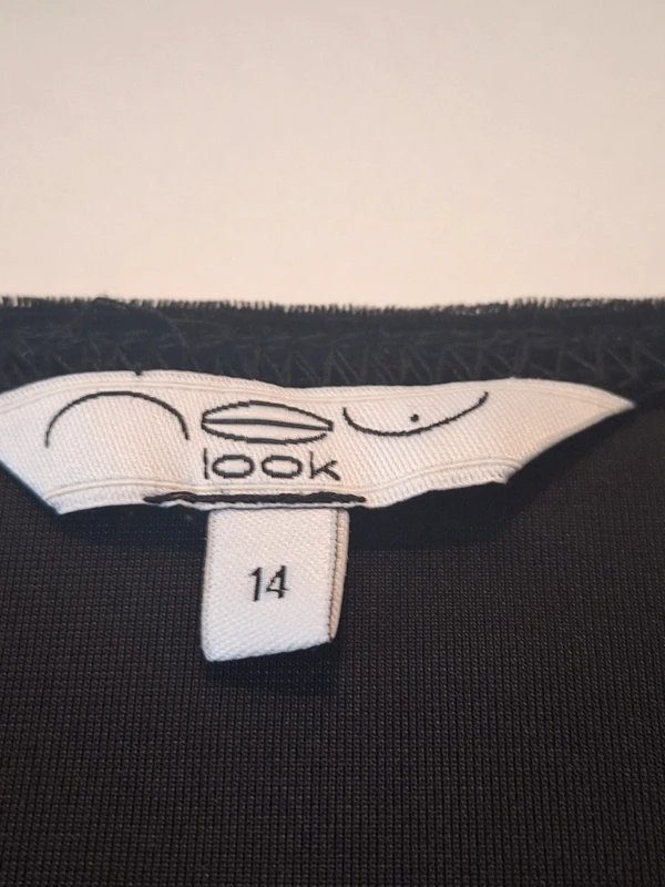 New Look Black Velvet dress size 14 - 1