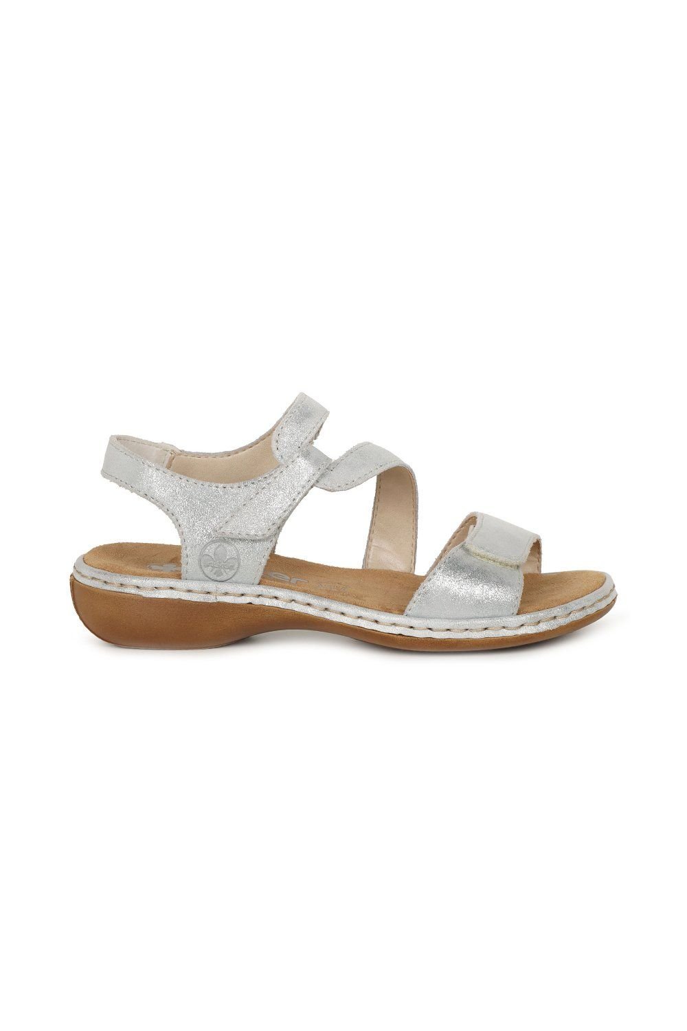 Rieker Rieker Women's 'Sphere' Riptape Sandals in Silver - 3
