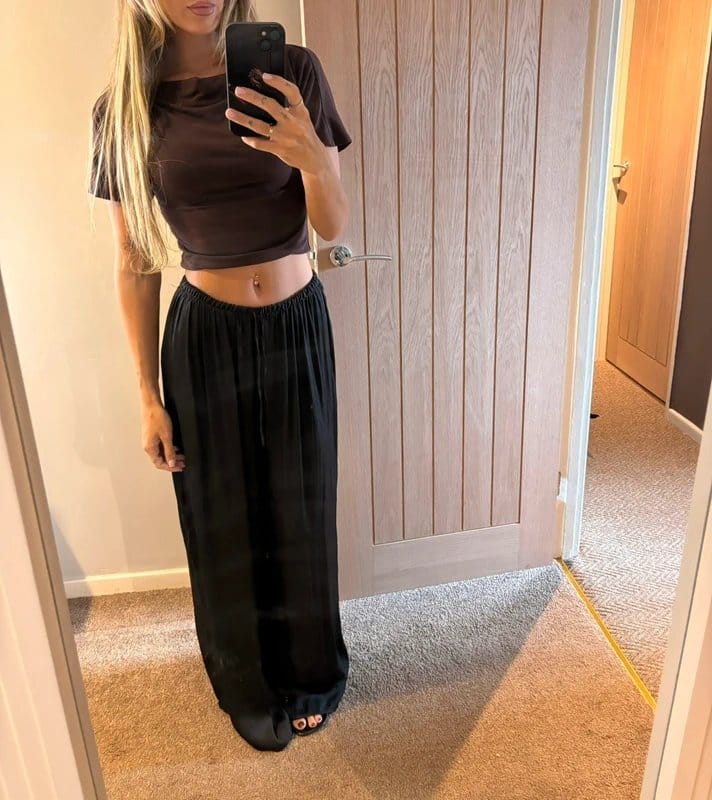 Zara Black wide leg Zara trousers - 1