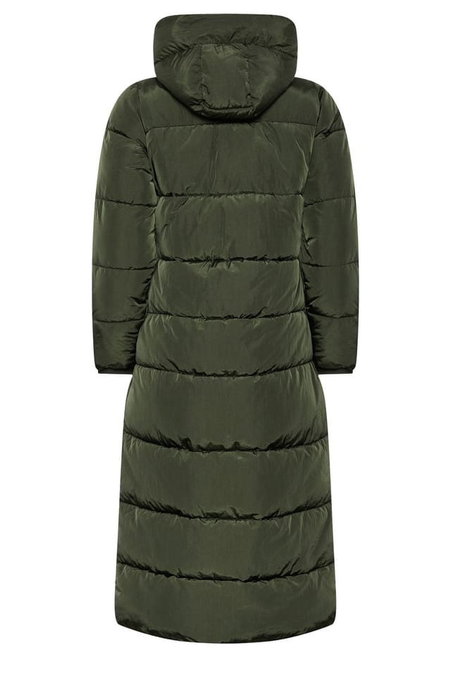 PixieGirl PixieGirl Women's Petite Maxi Padded Coat in Olive - 2