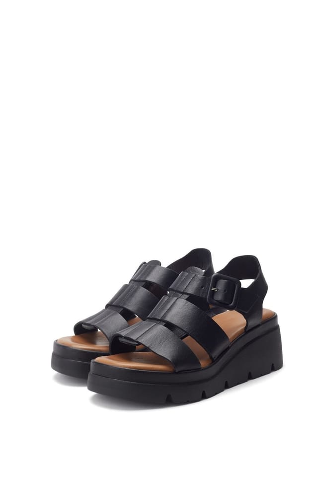 Moda In Pelle Moda In Pelle Women's 'Stathes' Leather Flatforms in Black - 3
