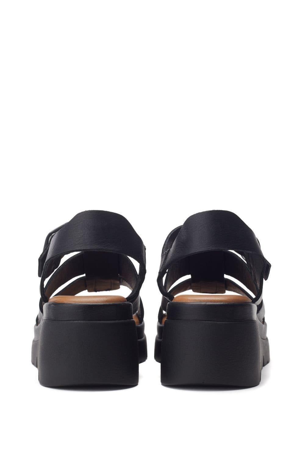 Moda In Pelle Moda In Pelle Women's 'Stathes' Leather Flatforms in Black - 4