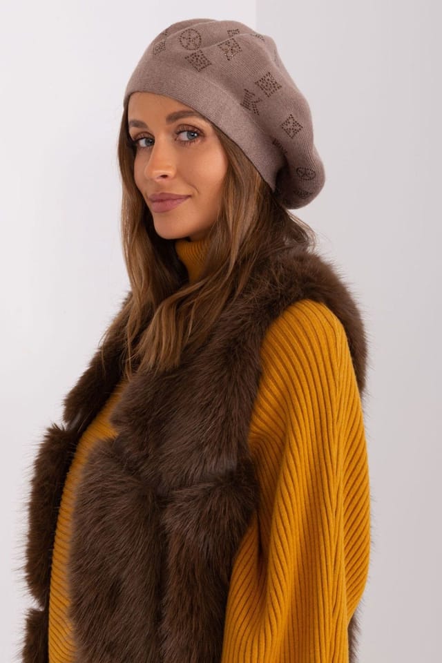 Love Lace Love Lace Women's Classic Wool Beret Hat for Warm Stylish Everyday Wear Fall Winter in Beige - 2