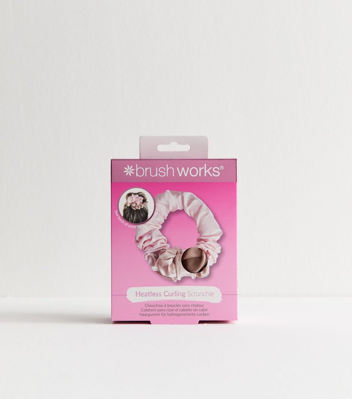 Brushworks Pink Heatless Curling Scrunchie Brushworks New Look
