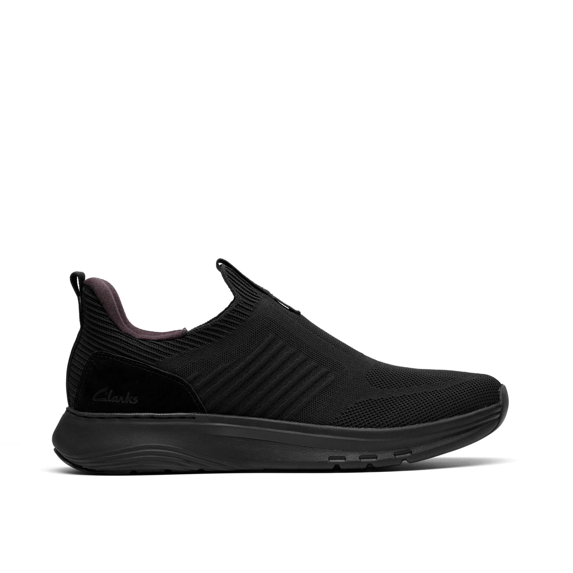 Clarks Clarks Men's Motion Trek IN Black Knit Slip Ons, Trainers, Lace Up