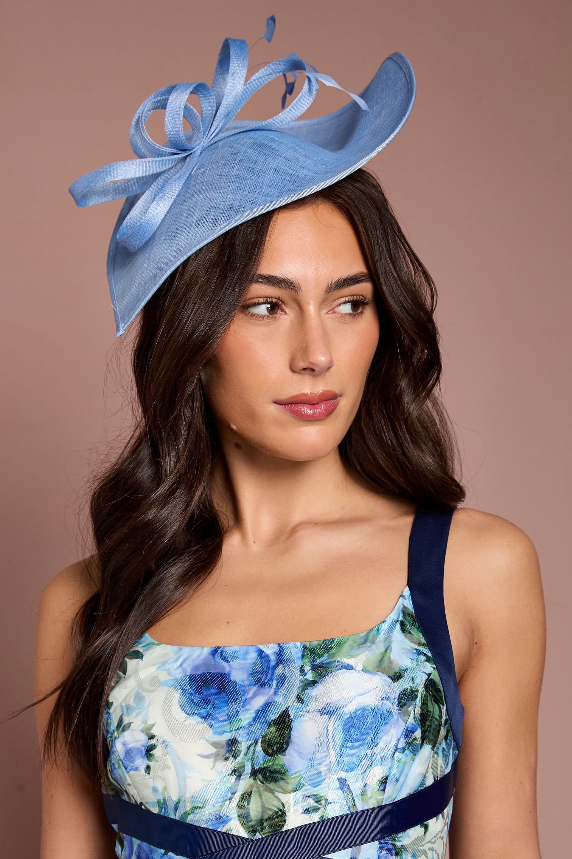 Coast Coast Light Blue Feather & Loop Fascinator
