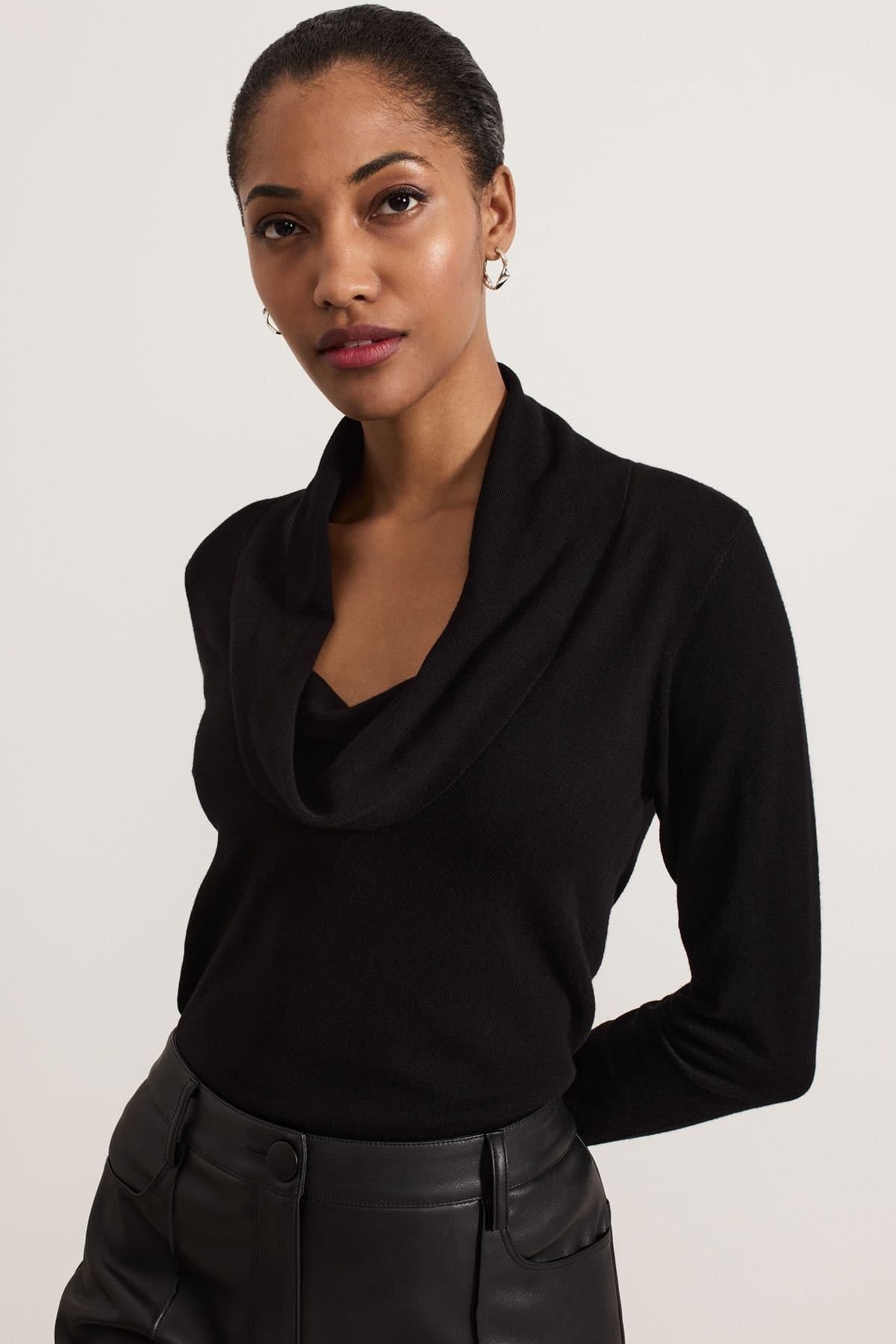 Phase Eight Phase Eight True Black Cowl Neck Jumper