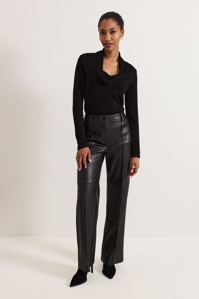 Phase Eight Phase Eight Women's Lottie Cowl Neck Jumper in True Black - 3