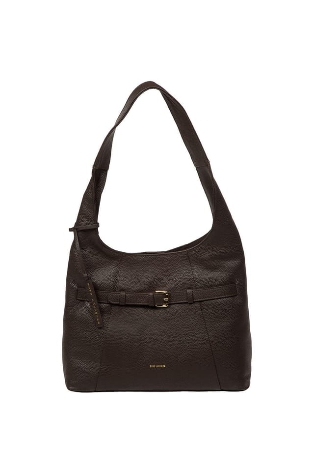 Pure Luxuries London Pure Luxuries London Women's 'Ruelle' Leather Handbag in Dark Brown - 2